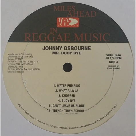 Johnny Osbourne - Mr. Budy Bye