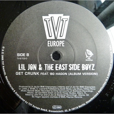 Lil' Jon & The East Side Boyz - Gasolina / Get Crunk