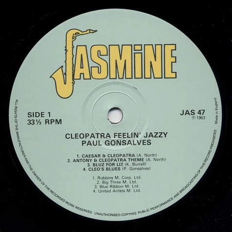 Paul Gonsalves - Cleopatra Feelin' Jazzy