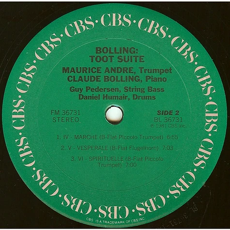 Maurice André / Claude Bolling - Bolling: Toot Suite