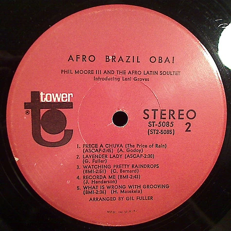 Phil Moore III And The Afro Latin Soultet Introducing Lani Groves , Arranged By Gil Fuller - Afro Brazil Oba!