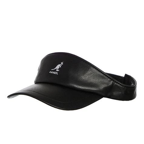 KANGOL×Hellrazor Black XLsize Kangol - Kangol Faux Leather Visor (Black) | HHV