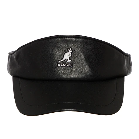 Kangol - Kangol Faux Leather Visor (Black) | HHV