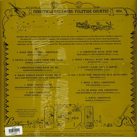 V.A. - Christmas Dreamers: Yuletide Country (1960-1972) Black Vinyl Edition