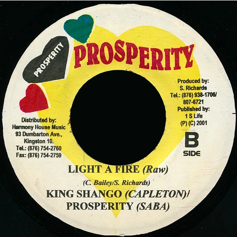 King Shango / Prosperity - Light A Fire