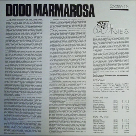 Dodo Marmarosa - The Dial Masters