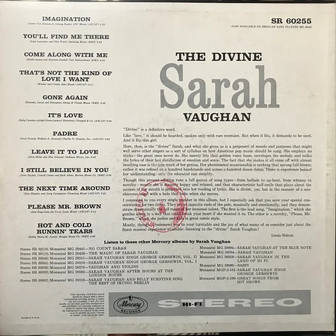 Sarah Vaughan - The Divine Sarah Vaughan