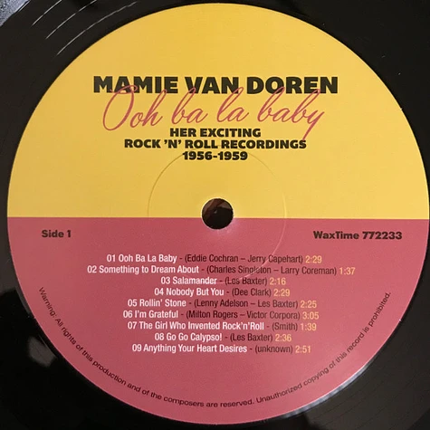 Mamie Van Doren - Ohh Ba La Baby (Her Exciting Rock 'N' Roll Recordings, 1956-1959.)