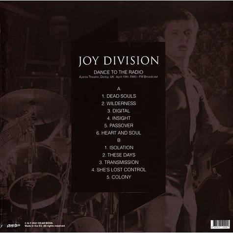 Joy Division - Dance To The Radio: Ajanta Theatre Derby 1980 Blue Vinyl Edtion