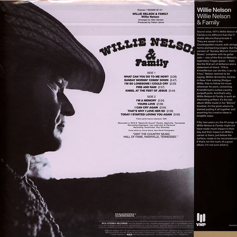 Willie Nelson - Willie Nelson And Family Vinyl Me, Please Edition