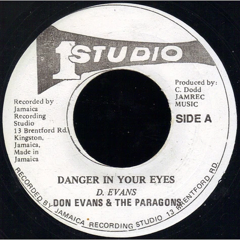 Don Evans & The Paragons / The Soul Vendors - Danger In Your Eyes