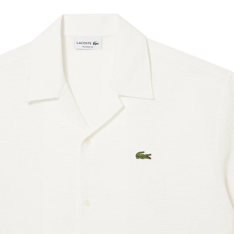 Lacoste - Short Sleeved Textured Monochrome Shirt