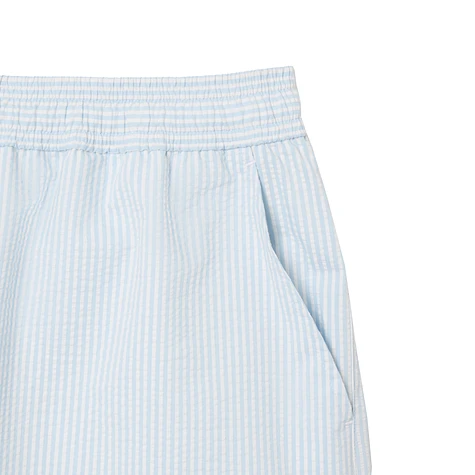 Lacoste - Striped Seersucker Swim Trunks