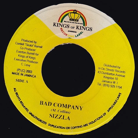 Sizzla / Madd Anju - Bad Company / Wa Do Dem