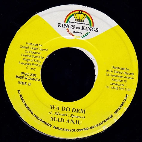 Sizzla / Madd Anju - Bad Company / Wa Do Dem