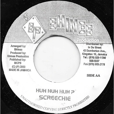 General B / Screechie Joe - Sting Again / Huh Huh Huh ?