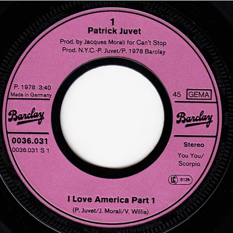 Patrick Juvet - I Love America Part I&II