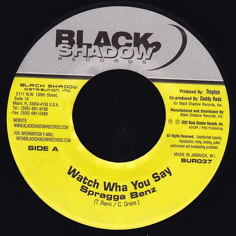 Spragga Benz - Watch Wha You Say