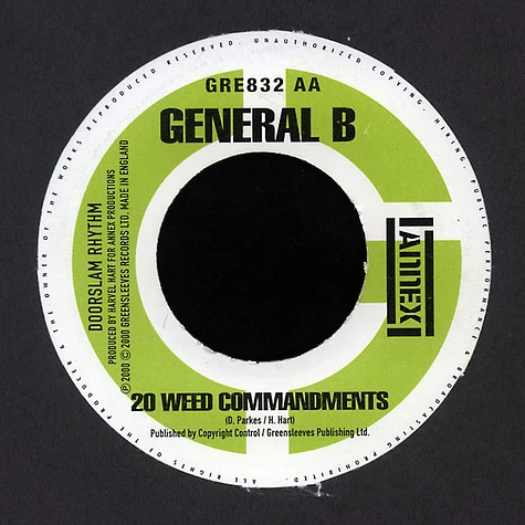 Sizzla / General B - Heard Of Dem / 20 Weed Commandments