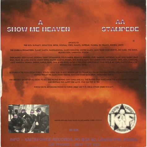 DJ Force & The Evolution - Show Me Heaven / Stampede