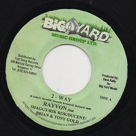 Rayvon Feat. Shaggy / Ricardo "Rik Rok" Ducent / Brian & Tony Gold - 2-Way