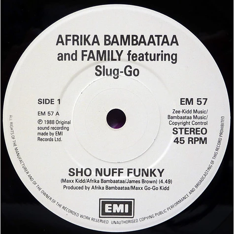 Afrika Bambaataa & Family featuring Slug-Go - Sho Nuff Funky