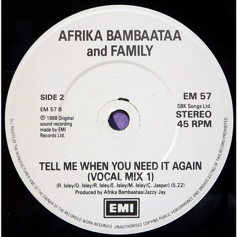 Afrika Bambaataa & Family featuring Slug-Go - Sho Nuff Funky