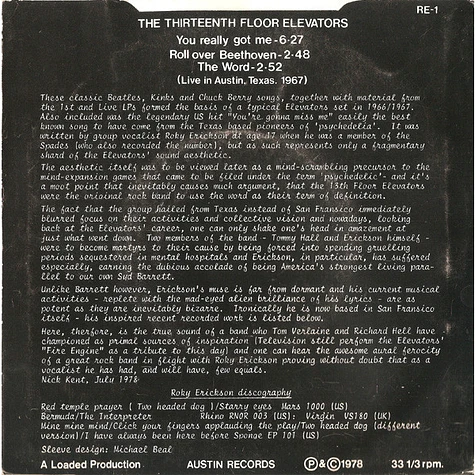 13th Floor Elevators - You Really Got Me