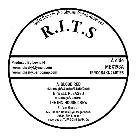 The Inn House Crew - Blood Red / Well Pleased Feat. Vin Gordon