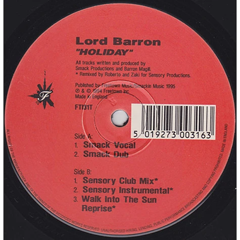 Lord Barron - Holiday