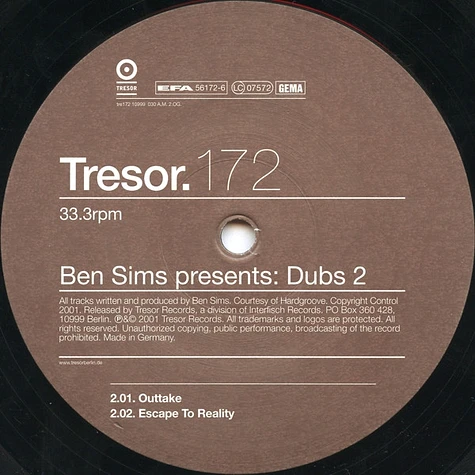 Ben Sims - Dubs 2