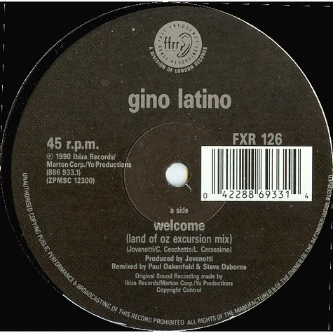 Gino Latino - Welcome (Land Of Oz Excursion Mix)