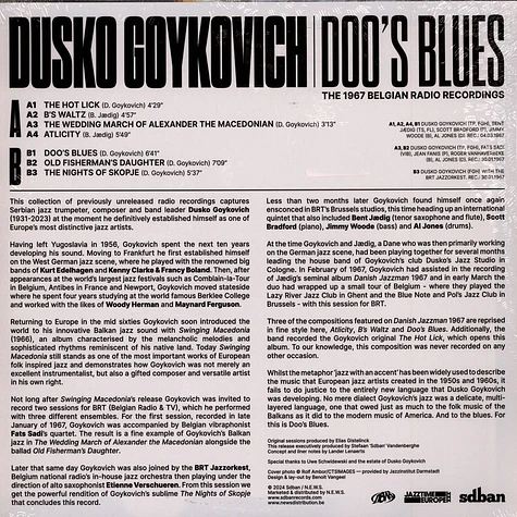 Dusko Goykovich - Doo's Blues The 1967 Belgian Radio Recordings