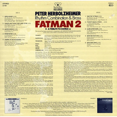 Peter Herbolzheimer Rhythm Combination & Brass - Fatman 2 (A Tribute To Swing)