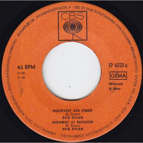 Bob Dylan - Positively 4th Street