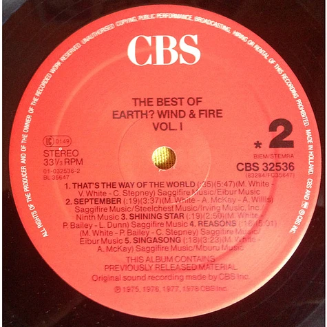 Earth, Wind & Fire - The Best Of Earth Wind & Fire Vol. I