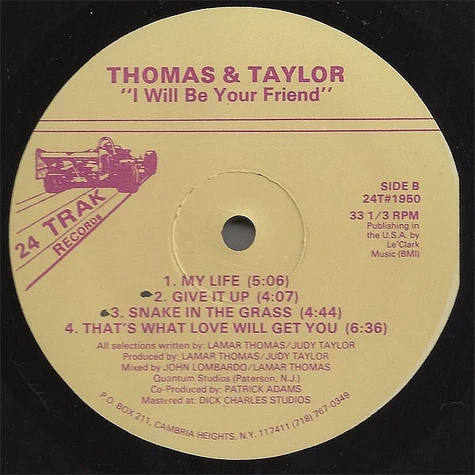 Thomas & Taylor - I Will Be Your Friend