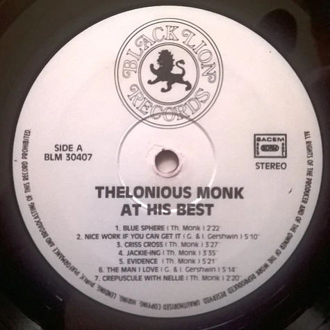 Thelonious Monk - At His Best