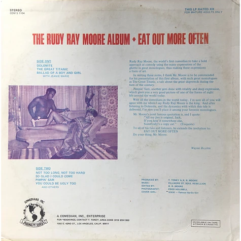 Rudy Ray Moore - Eat Out More Often