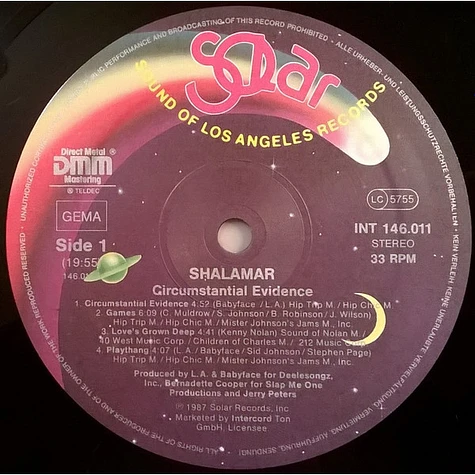 Shalamar - Circumstantial Evidence