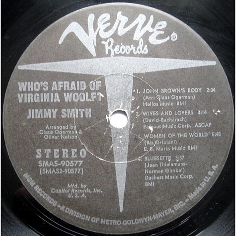 Jimmy Smith - Who's Afraid Of Virginia Woolf?