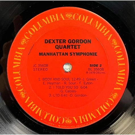 Dexter Gordon Quartet - Manhattan Symphonie