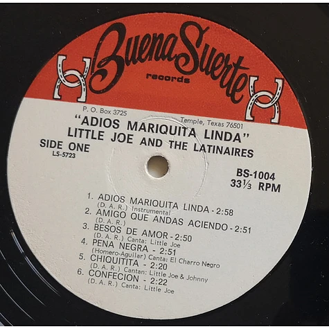 Little Joe & The Latinaires - Adios Mariquita Linda