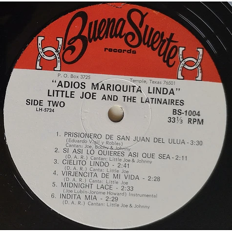 Little Joe & The Latinaires - Adios Mariquita Linda