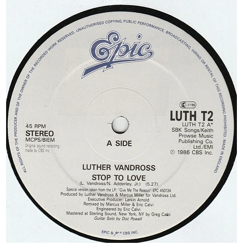 Luther Vandross - Stop To Love