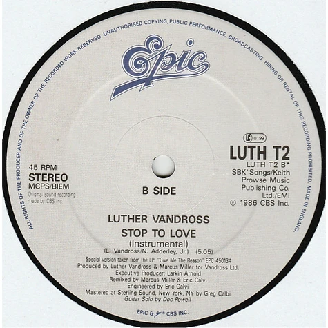 Luther Vandross - Stop To Love