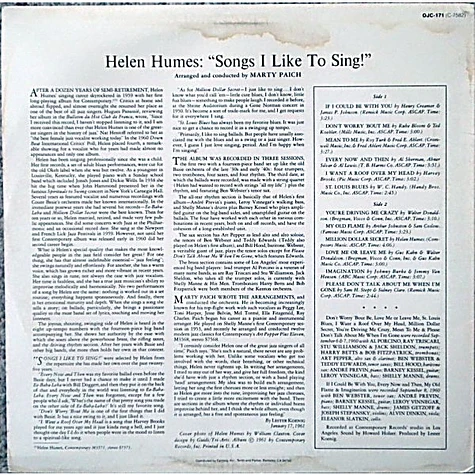 Helen Humes - Songs I Like To Sing!