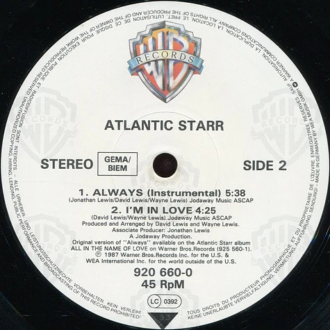 Atlantic Starr - Always