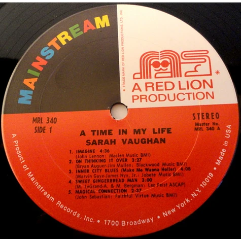 Sarah Vaughan - A Time In My Life