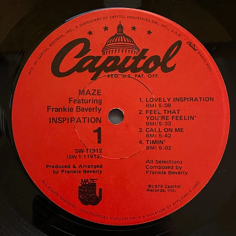 Maze Featuring Frankie Beverly - Inspiration